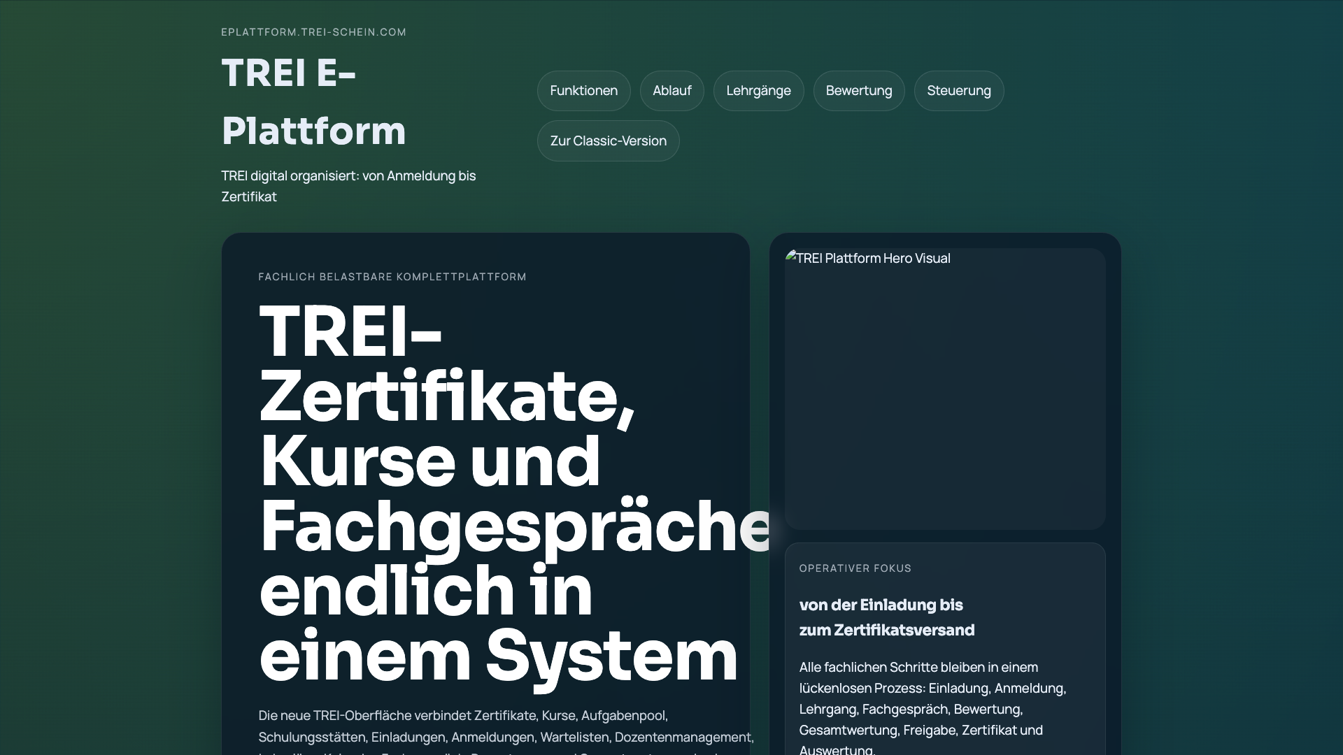 TREI-Plattform im Redesign
